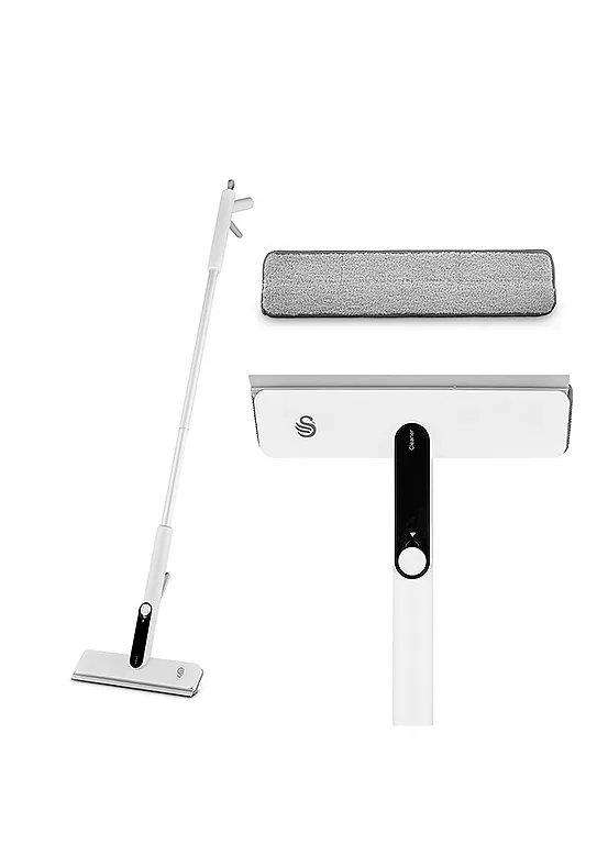 Swan Elevate 2-in-1 Window Cleaning Tool with Extendable Pole and Microfibre Pad