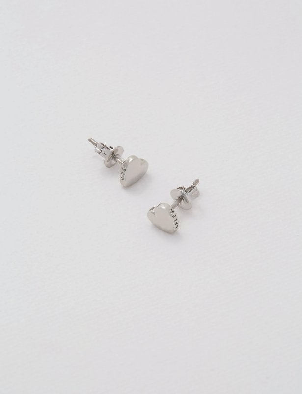 Ted Baker Harly Tiny Heart Stud Earrings in Silver-Tone