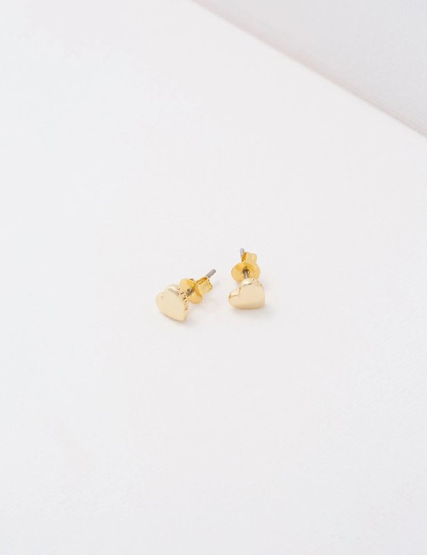 Ted Baker Harly Tiny Heart Stud Earrings in Gold Tone