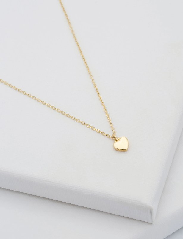 Ted Baker Hara Tiny Heart Pendant Necklace in Gold Tone with Adjustable Chain
