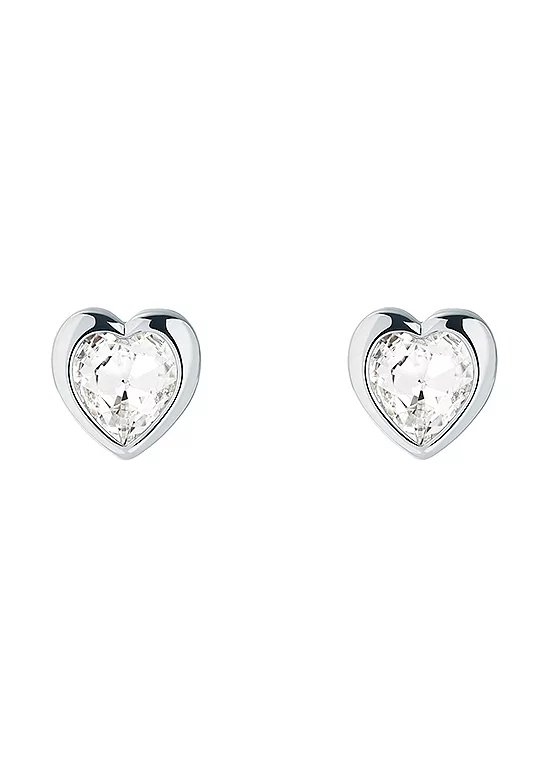 Ted Baker Han Crystal Heart Stud Earrings with Clear European Crystal