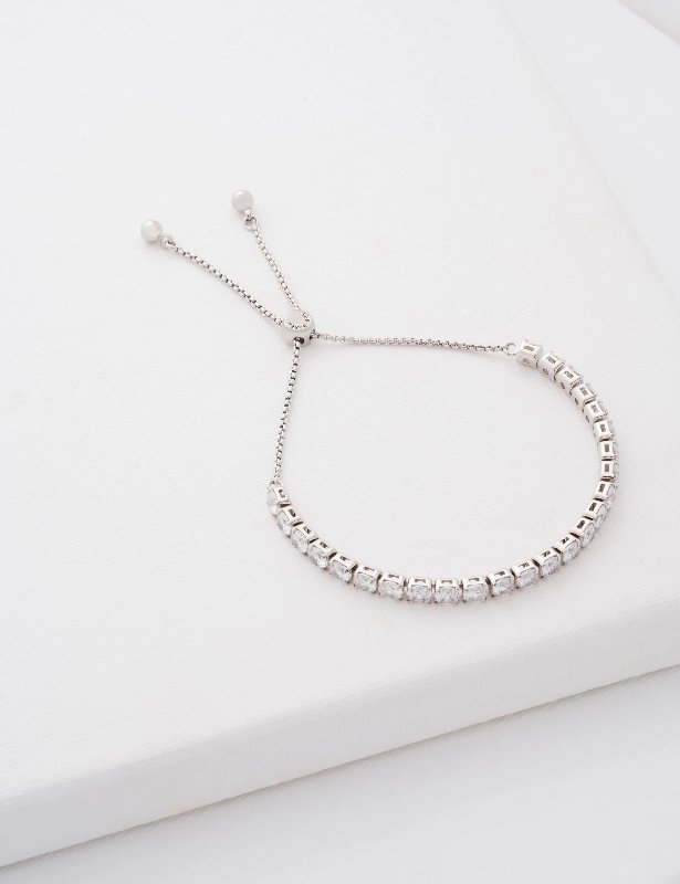 Ted Baker Melrah Crystal Adjustable Tennis Bracelet with Silver-Tone Plating