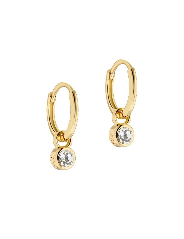Ted Baker Sinalaa Crystal Huggie Earrings with Gold-Tone Plating