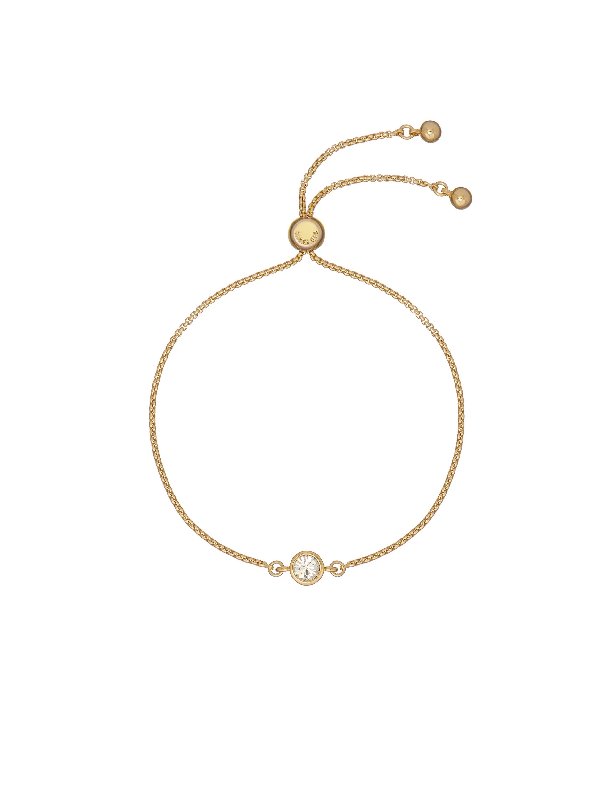 Ted Baker Sarsaa Adjustable Bracelet with Clear Crystal and Gold-Tone Plating