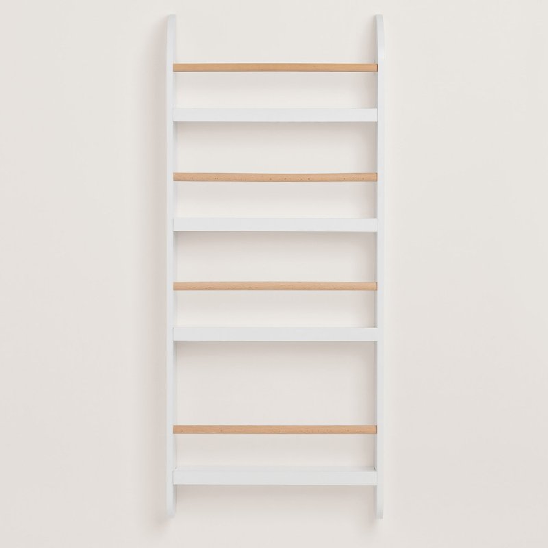 Great Little Trading Company Greenaway Narrow Bookcase in White, 118cm H x 50cm W