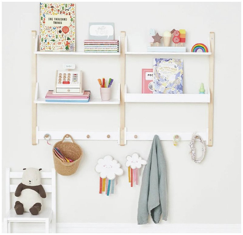 Great Little Trading Company Paxon Peg Rail Shelving System, 50cm