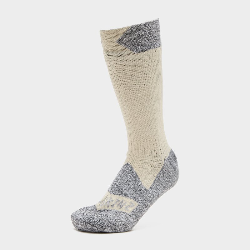 Sealskinz Raynham AQUASEALZ Waterproof Socks Cream/Grey Marl
