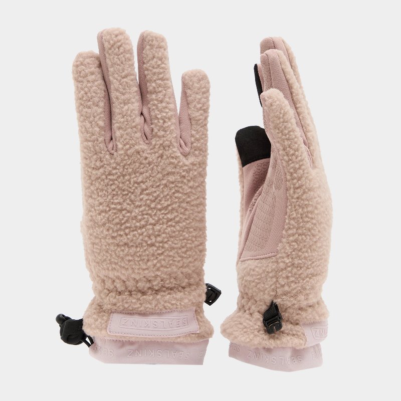 Sealskinz Hoveton Waterproof Sherpa Fleece Gloves in Pink