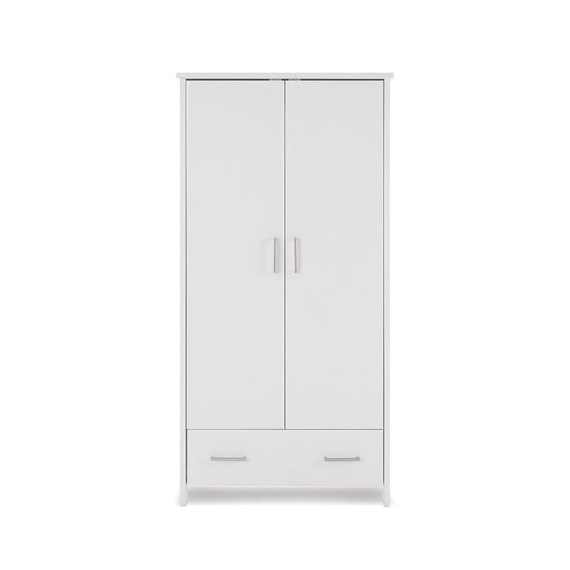 Obaby Nika Double Wardrobe - White