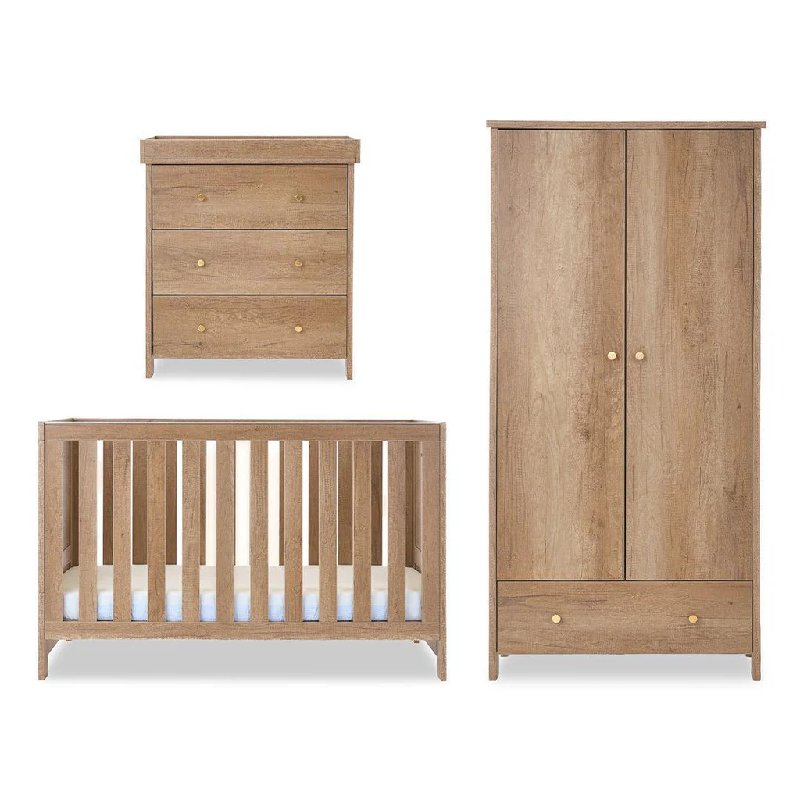 Obaby Nika Nursery 3 Piece Furniture Set in Oak