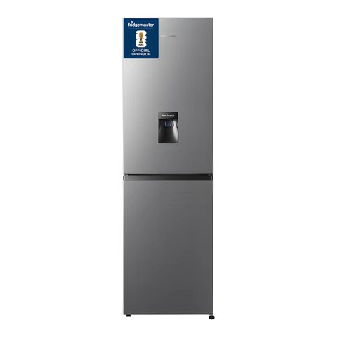 Fridgemaster MC55240DES Silver Fridge Freezer - 252L Capacity, Non-Plumbed Water Dispenser