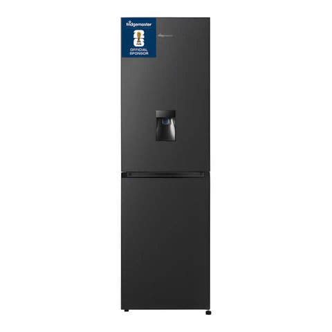 Fridgemaster MC55251DEB Black Freestanding Fridge Freezer - 256L with Non-Plumbed Water Dispenser