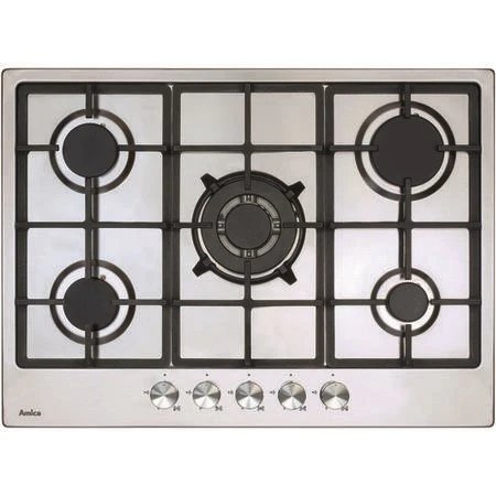 Amica AGH7100SS 68cm 5 Burner Gas Hob in Stainless Steel