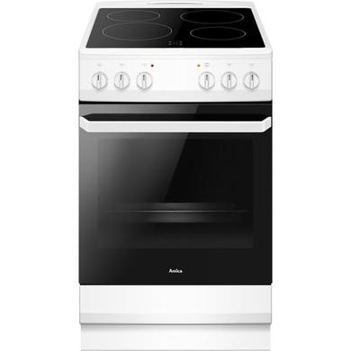 Amica AFC1530WH White 4-Zone Electric Cooker with 62L Multifunction Oven