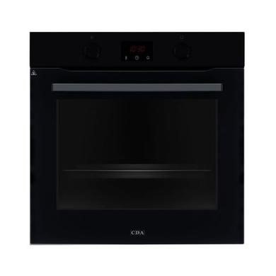 CDA SC050BL Black Built-In Electric Single Oven with 77L Capacity and Pyrolytic Cleaning
