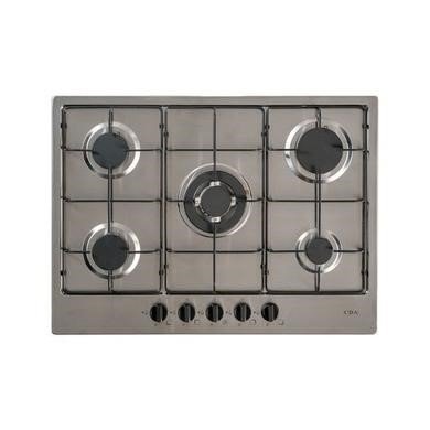 CDA SCG070SS Stainless Steel 70cm Gas Hob with 5 Burners and Triple Wok Burner