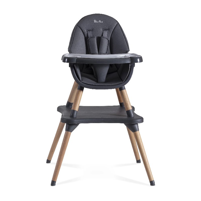 Silver Cross Eat & Play 4-in-1 Highchair with Wood Frame and Removable Tray