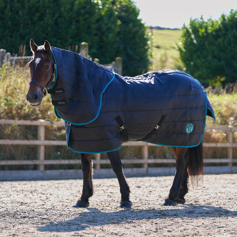 Royal Scot 250g Medium Detach-A-Neck Stable Rug Black/Ocean