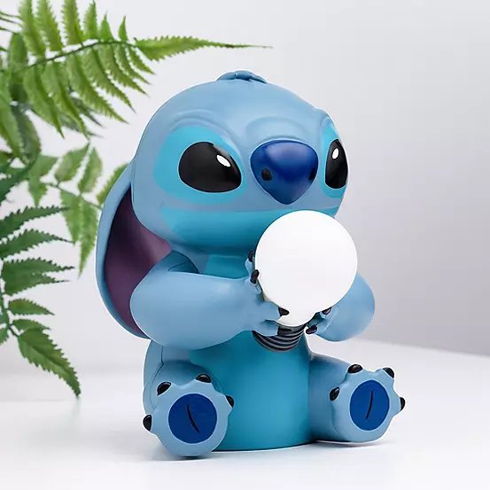 Disney Stitch Kids LED Night Light, 15.9cm Blue Figure with Bulb