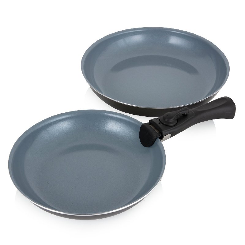 Tower Freedom 3-Piece Fry Pan Set with Detachable Handle - 24cm & 28cm