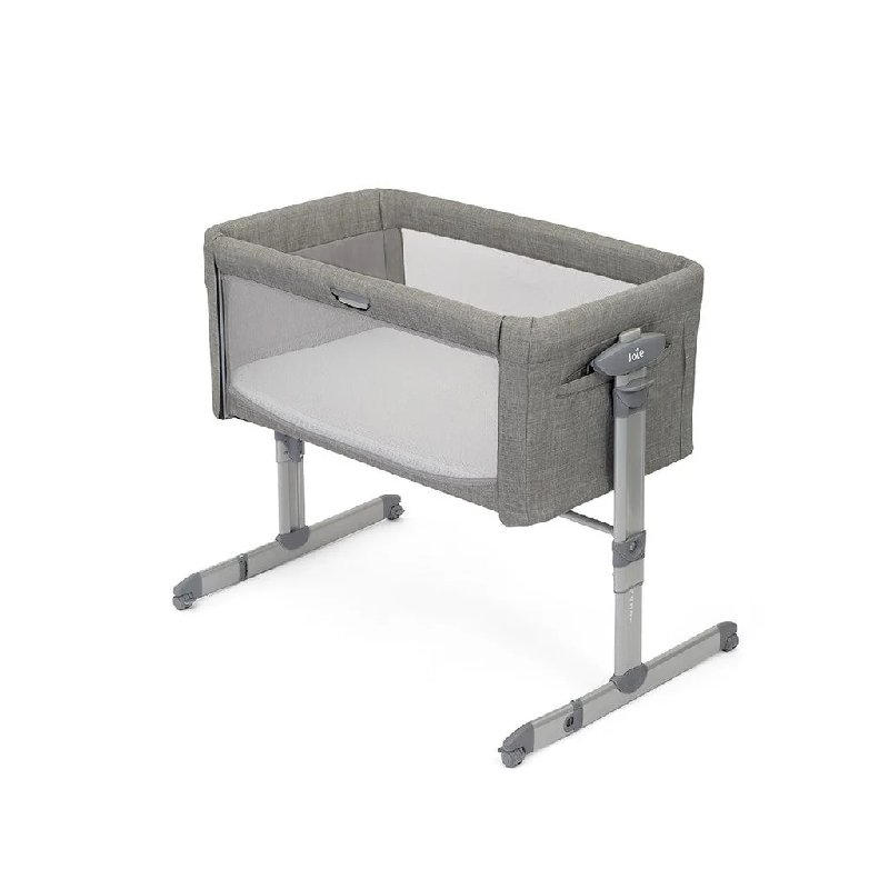 Joie Roomie Glide Side Sleeping Crib in Foggy Grey
