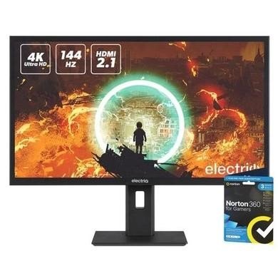 Refurbished electriQ 28" IPS 4K UHD 144Hz 0.9ms Gaming Monitor in Black