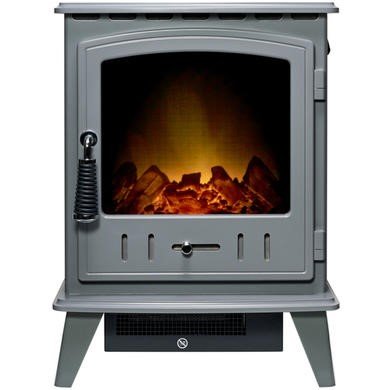 Adam Aviemore Grey Electric Stove Fire with LED Flame Effect