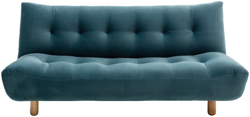 Habitat Kota 3 Seater Velvet Clic Clac Sofa Bed in Teal
