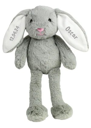 Personalised Memento Company Grey Bunny Rabbit Soft Toy, 16cm