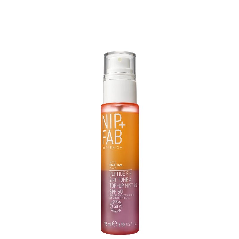Nip+Fab Peptide Fix 2-in-1 Tone & Top Up SPF50 Mist 75ml