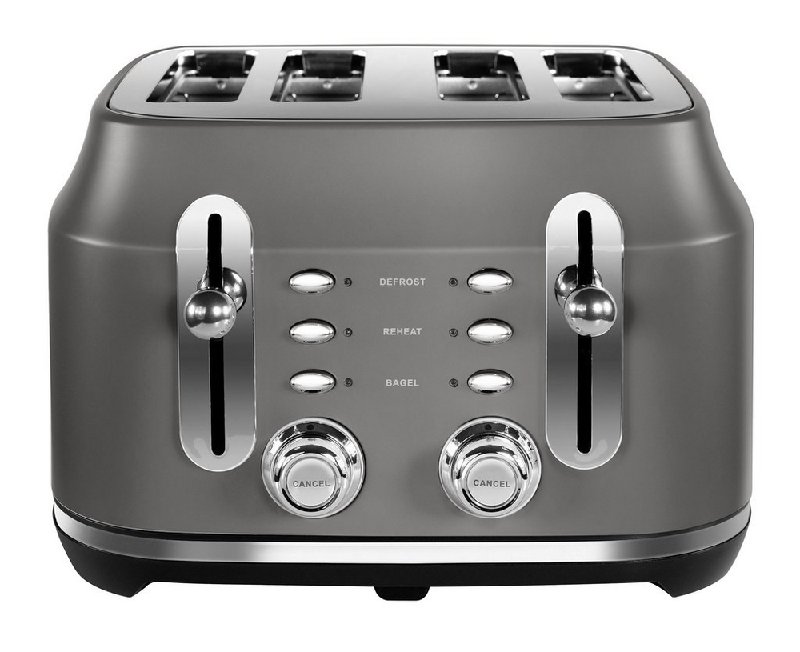 Rangemaster Classic RMCL4S201GY 4-Slice Toaster in Matte Slate Grey