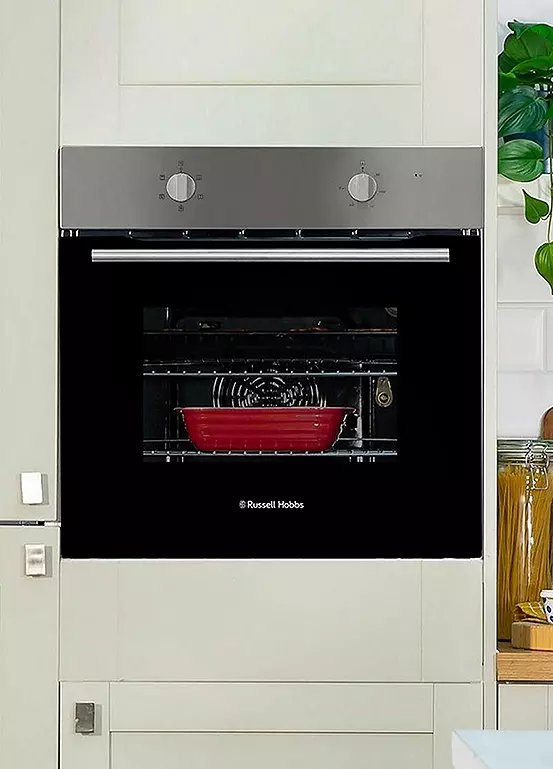 Russell Hobbs RHFEO7004SS Built-In Single Electric Fan Oven, 70L, Stainless Steel