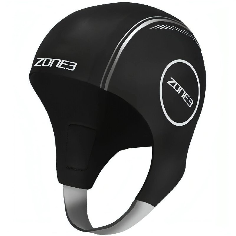 Zone3 Neoprene Swim Cap - Black/Light Grey