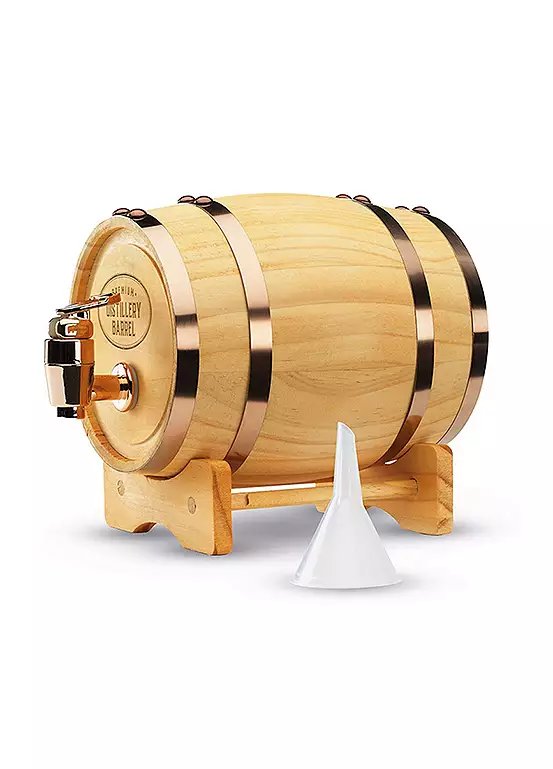 Menkind Connoisseur Creations Wooden Keg Whiskey Barrel, 800ml Capacity
