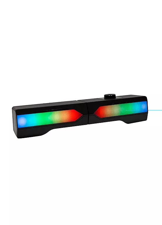Menkind Light Up Wireless Bluetooth Sound Bar - Black