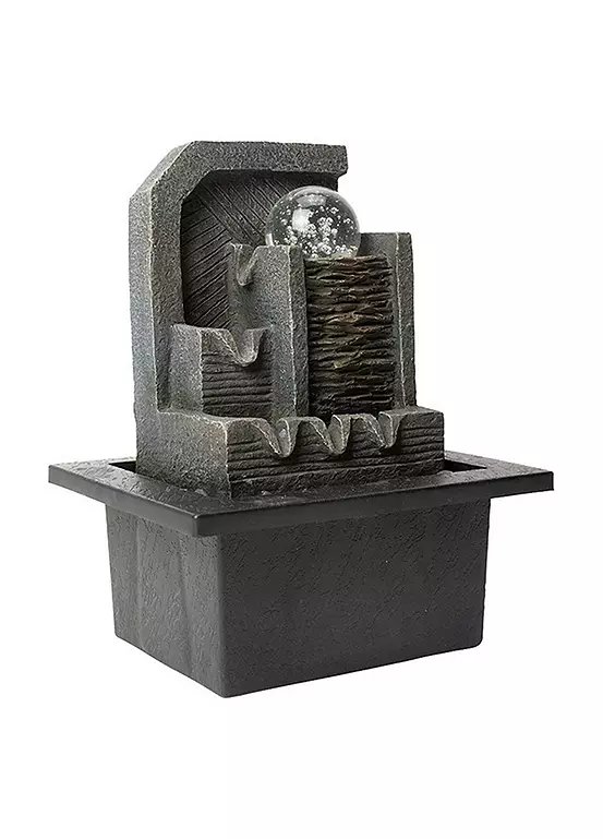 Menkind Aztec Indoor Illuminated Water Fountain with Spinning Ball