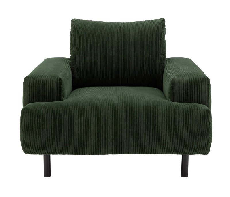 Habitat Julien Fabric Armchair in Dark Green