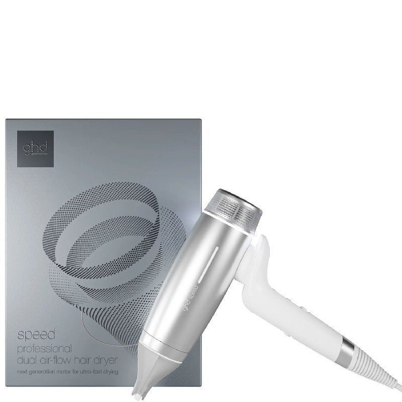 ghd Speed Hairdryer in Silver White