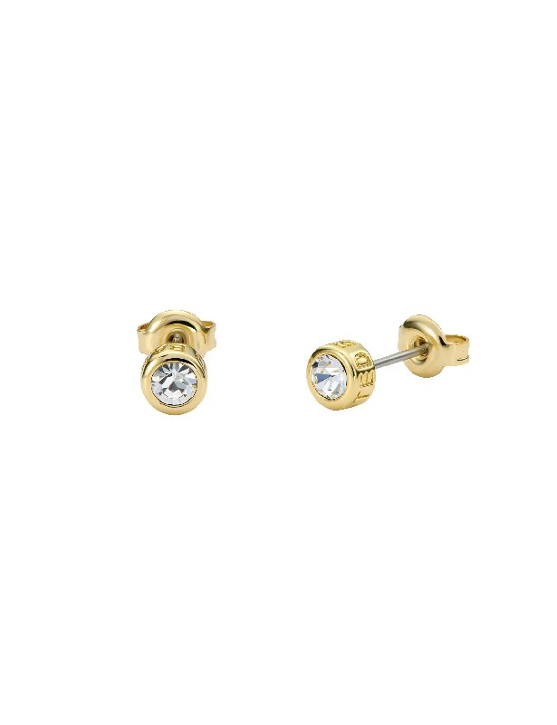 Ted Baker Sinee Gold Tone Plated Crystal Round Stud Earrings