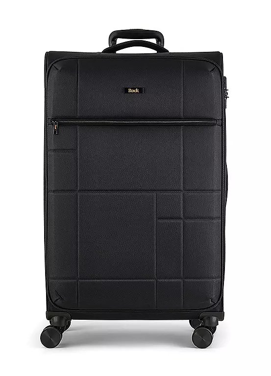 Rock Tokyo 8-Wheel Soft Suitcase - Large, 94 Litre, Black
