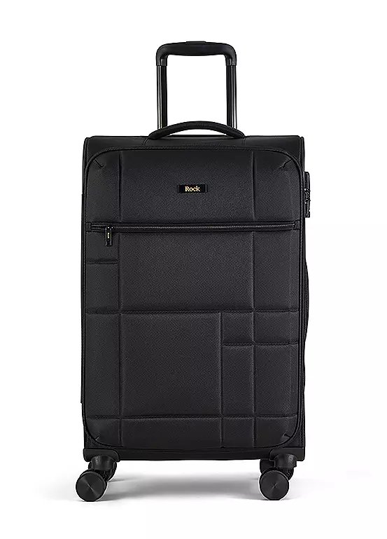 Rock Tokyo 8 Wheel Soft Suitcase - Medium, 65 Litre, Black