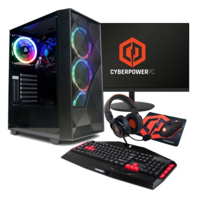 CyberPowerPC Eurus AMD Ryzen 5 5600G 8GB RAM 500GB SSD + 23.8" 100Hz Monitor