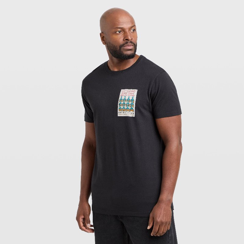 Weird Fish Men's Hey Teacher Print T-Shirt