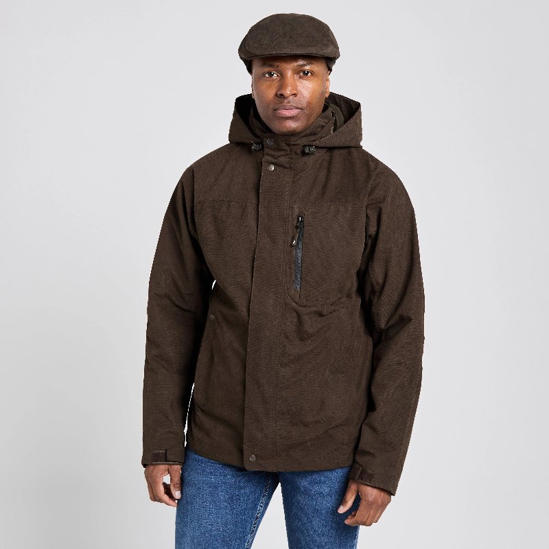 Hoggs of Fife Men's Struther Waterproof Zip Jacket in Dark Green