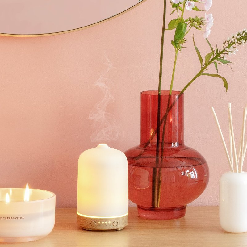Habitat Electric Diffuser with 100ml Capacity, Ceramic and Wood Design