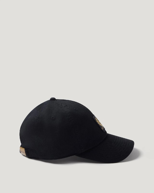 Belstaff Phoenix Logo Cap in Black, One Size