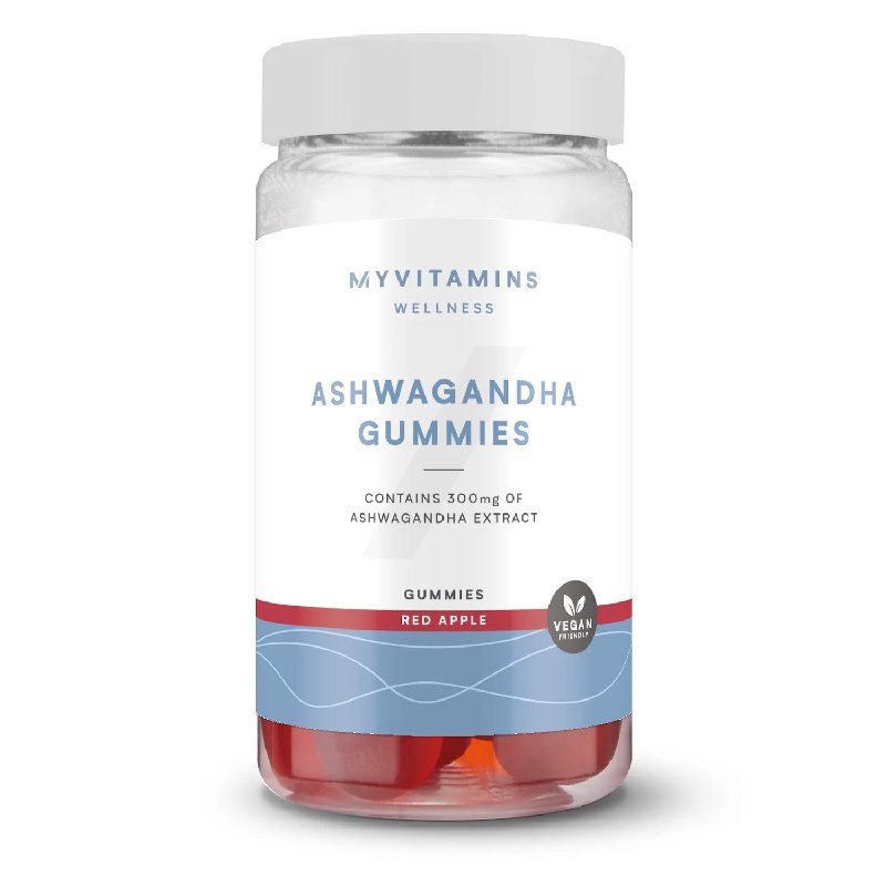 Myvitamins Ashwagandha Gummies Red Apple Extra Strength 60 Gummies