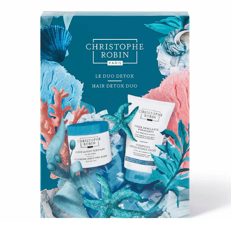 Christophe Robin Hair Detox Duo with Sea Salt Scrub 40ml and Sea Minerals Conditioner 75ml