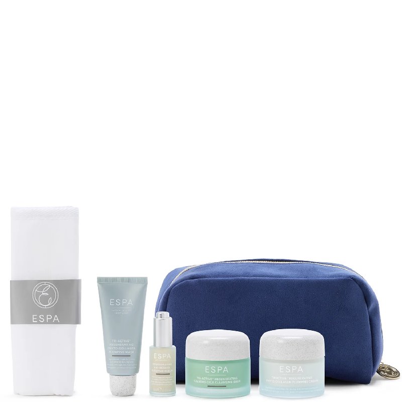 ESPA Luminous Regenerating Collection Gift Set with Cleansing Balm, Plumping Cream, Serum and Mask