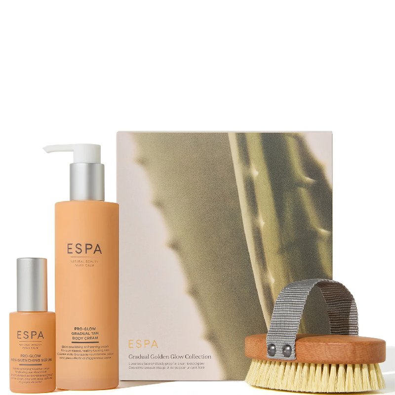 ESPA Gradual Golden Glow Collection with 185ml Body Cream, 30ml Serum & Body Brush